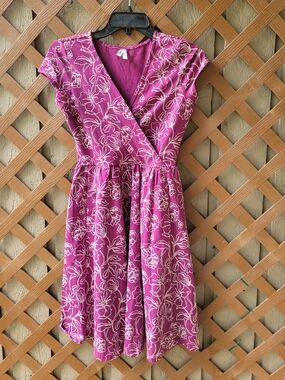 NWT Pact Fit And Flare Crossover Dress sz XS